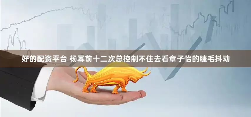 好的配资平台 杨幂前十二次总控制不住去看章子怡的睫毛抖动