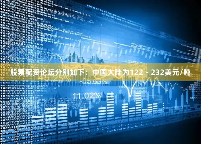 股票配资论坛分别如下：中国大陆为122－232美元/吨